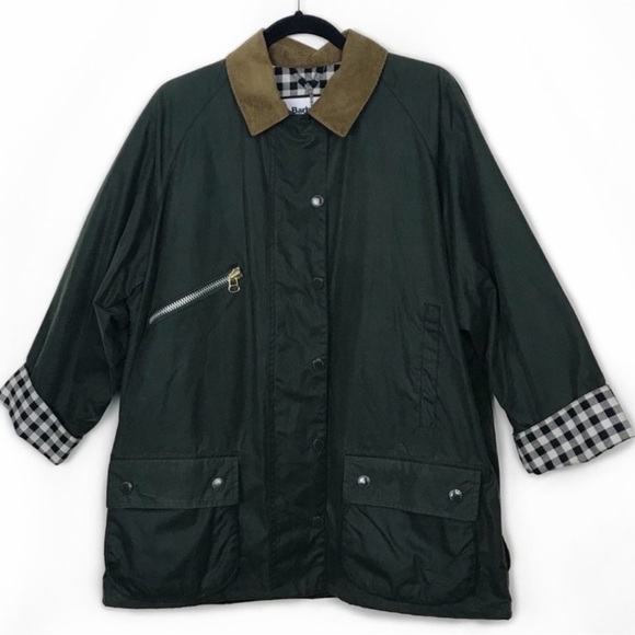 Barbour by AlexaChung Green Edith Waxed Jacket US 10 - Picture 1 of 14